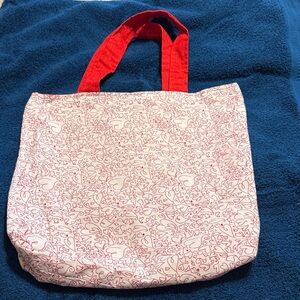 Chic Red and White Tote Bag